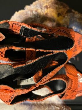 Steve Madden Orange Snake-Texture Reptile Habitat Accent